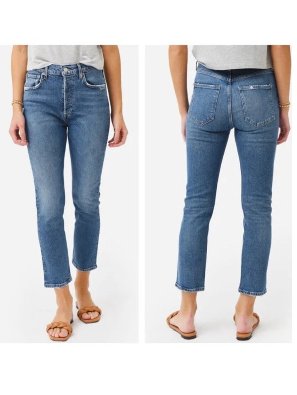 Agolde Riley High Rise Straight Jeans